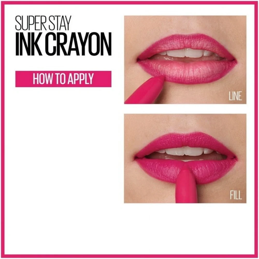 Maybelline Super Stay Ink‎ Crayon Lipstick Makeup, Precision Tip